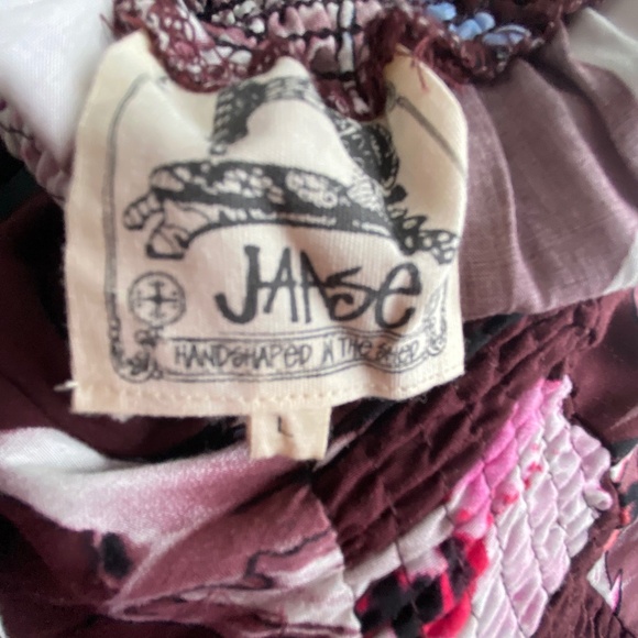 Jaase Endless Summer Floral Burgundy Dress Size Large - Picture 6 of 6